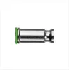 A close-up studio shot of a metal fitting with a green O-ring. Voir les images du produit