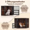 COSTWAY 2-in-1 hondenkooi, hoekige hondenbox met Productafbeelding-voorbeeld 6