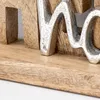 Deko Aufsteller Heimathafen L30cm Braun Holz Silber Mango Produktbild-Vorschau 4