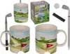 Tasse à café motif terrain de golf, avec stylo Dimensions Voir les images du produit 1