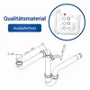 A diagram of a sink siphon with a separate inset image showing various plumbing components. Produktbild-Vorschau