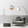 Glasuhr Wanduhr Küchenuhr Echt-Glas 30fi cm Brücke braun Produktbild-Vorschau 4