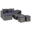 vidaXL Ensemble salon de jardin 4 pièces avec coussins Poly Voir les images du produit 7