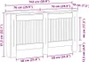 vidaXL Osłona grzejnika stare drewno 152 x 19 x 81,5 cm Podgląd zdjęcia produktu 8