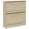 vidaXL Scarpiera rovere Sonoma 80x21x87,5 cm Materiale a Anteprima dell’immagine prodotto 3
