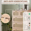 Komoda INONEFT s 5 zásuvkami, ratanová komoda do obývacího Náhled obrázku produktu 5