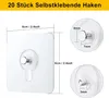 80 Stück Bilderhaken Selbstklebend, Transparente Klebehaken Produktbild-Vorschau 2