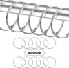 40er Set Duschvorhang haken, Duschvorhangringe Metall 50 Produktbild-Vorschau 1