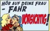 vianmo Holzschild 12x18 cm hör deine Frau fahr vorsichtig Produktbild-Vorschau 1