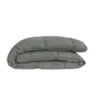 A folded gray blanket on a white background. Voir les images du produit