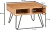 WOHNLING Couchtisch 60x60x40 cm Akazie Massivholz / Metall Produktbild-Vorschau 3
