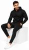Herren Jogginganzug einfarbig 100% BW 586 Schwarz L Produktbild-Vorschau 3