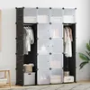 vidaXL Armoire modulaire avec 14 compartiments noir/blanc Voir les images du produit 2
