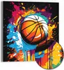 DEQOART Hybrid Leinwand Bild 50x50 cm 'Bunter Korbwurf' Produktbild-Vorschau 1