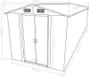 vidaXL Casetta da giardino 257x489x181 cm in metallo verde Anteprima dell’immagine prodotto 15