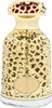 A gold-colored perfume bottle with an intricate, geometric pattern and a red interior visible through the cap. Anteprima dell’immagine prodotto