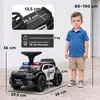 AIYAPLAY Rutschauto Kinder Polizei Rutschfahrzeug mit Musik Produktbild-Vorschau 3