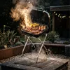 Relaxdays mobiler Holzkohlegrill mit Deckel & Rollen, Produktbild-Vorschau 2