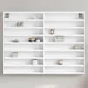 A white display cabinet with multiple shelves, some of which contain decorative items. Náhľad obrázku produktu