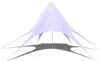 A white and light purple hexagonal star-shaped garden pavilion on a white background. Náhled obrázku produktu