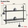 Wandregal Industrie-Look mit Haken, 80x64cm - Küchenregal Produktbild-Vorschau 6