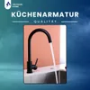 VBChome Küchenarmatur Schwarz Matt Granitoptik 360° drehbar Produktbild-Vorschau 6