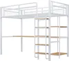 Metalowe łóżko na poddaszu Sweiko, 90x200 cm, drabinka Podgląd zdjęcia produktu 19