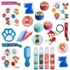 A collage of various Paw Patrol themed items, likely from an advent calendar or gift set. Produktbild-Vorschau