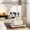 A bedroom scene with a coat rack and bedside table. Produktbild-Vorschau