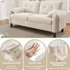 A collage of images showing a beige sofa and close-ups of its features. Náhľad obrázku produktu