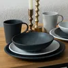 Kaffeetassen - 440 ml - Schwarz matt - Steingut - 6er Set Produktbild-Vorschau 2