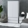 STIV Möbel | Kleiderschrank Weiß Matt 90x50x180 cm | 2 Produktbild-Vorschau 4