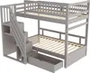 Sweiko Lit superposé en bois massif 90x200 cm, Avec Voir les images du produit 13