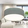 Lampa sufitowa tkanina szary tekstylny abażur lampa Podgląd zdjęcia produktu 1