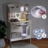 Kinderplay dřevěná kuchyňka s osvětlením na nožičkách Náhled obrázku produktu 4