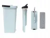 A light blue mop bucket, mop head, and mop handle are displayed separately against a white background. Podgląd zdjęcia produktu