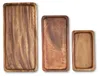 3er Set Tablett rechteckig Holz Akazienholz Holzschale Produktbild-Vorschau 1