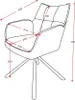 CasaDolce, sada 2 jedálenských stoličiek OGNIR 2, textil, Náhľad obrázku produktu 10