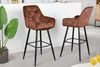 Design Barhocker MILANO braun Samt Barstuhl mit Produktbild-Vorschau 2