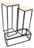 3x Beistelltisch "Modern" aus Holz & Metall, Satztische, Produktbild-Vorschau 4