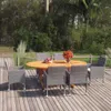vidaXL 7-tlg. Garten-Essgruppe Poly Rattan Grau Produktbild-Vorschau 2