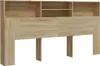vidaXL Čelo postele s policami dub Sonoma 200x19x103,5 cm Náhľad obrázku produktu 1