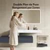 doporro Meuble de Salle de Bain Gris Noir Mat Ensemble de 2 Voir les images du produit 4
