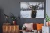 MuchoWow® Wandteppich Wandbehang Rotwild - Schnee - Nase Produktbild-Vorschau 5