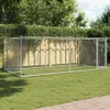 vidaXL Buda dla psa z drzwiczkami Szara 4x2x1,5 m Stal Podgląd zdjęcia produktu 2