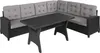 A sectional outdoor sofa and coffee table set. Voir les images du produit
