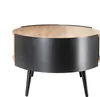 Ovaler Couchtisch mit schwarzen Metallseiten, L 120 cm, Produktbild-Vorschau 8