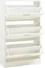 A white shoe cabinet with three flip-down doors. Anteprima dell’immagine prodotto