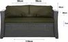 Cuscini per divano da giardino - Verde| Seduta 110x60x7, Anteprima dell’immagine prodotto 2