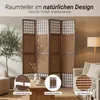 Paravent bois en brun bambou 4 pièces cloison protection Voir les images du produit 16